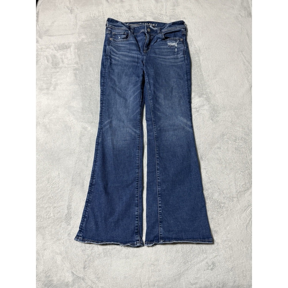 American Eagle Jeans Womens 10 Blue Mid Rise Kick Boot‎ Bootcut 31x30
